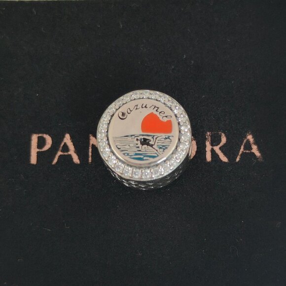 Pandora Mexico Cozumel Enamel Bead Charm S925 Silver with box - Picture 1 of 6